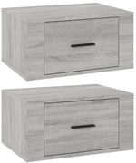 Zestaw wiszących szafek nocnych szary dąb sonoma D2-T81