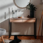 Konsolowy stolik 100x75x35 cm naturalny antracyt