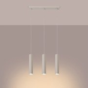 Lampa wisząca loft Toris, stal - 3 źródło światła 3000K - L.45 x H.98 cm - beżowy