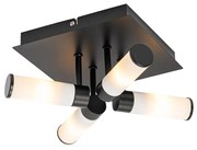Zewnetrzna Nowoczesna lampa sufitowa do łazienki czarna 4-światłowa IP44 - Bath Nowoczesny Oswietlenie zewnetrzne