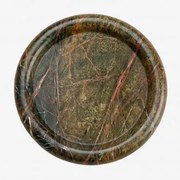 Okrągła Taca Na Drobiazgi Ø20 Cm Z Marmuru Velmar Marmur Szałwiowo-zielony - Sklum