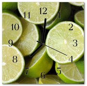 Zegar ścienny kwadrat Limonka