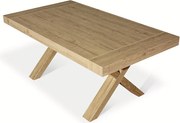 Rozkładany stół drewniany z wykończeniem dębowym 180x100 cm - 280x100 cm - AMALFI