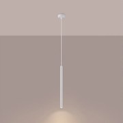 Lampy wiszące nowoczesny Elara, stal - 1 źródło światła 3000K - L.8 x H.120 cm - biały