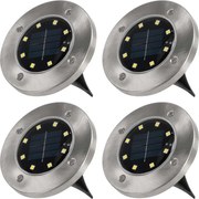 Komplet 4 szt. Lampa solarna Garth wbudowana ogrodowa LED
