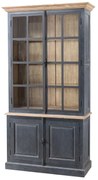 Kredens Gordes 110x46x230 old black &amp; natural