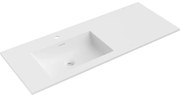 Mexen Otis umywalka wpuszczana w blat lewa 121 x 46,5 cm, biała mat - 25181201L