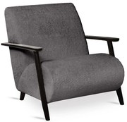 Grafitowy fotel tapicerowany typu lisek P2-P63