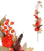 Jesienna sztuczna gałąź - czerwone dynie i jagody,73 cm