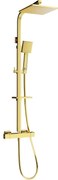 Mexen CQ45 zestaw prysznicowy natynkowy z deszczownicą i baterią termostatyczną, złoty - 772504595-50