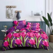 PrzytulneMieszkanie.pl PrzytulneMieszkanie.pl Pościel z mikrofibry TULIP fioletowa Rozmiar pościeli: 70 x 80 cm | 140 x 200 cm