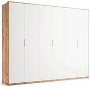 Duża biała 6 drzwiowa szafa uchylna G7-N54