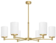 Złoty duży żyrandol 6 kloszy KR-S6AR