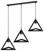Lampa sufitowa metalowa loft trójkątna wisząca AT39-3SZ-Black