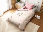 PrzytulneMieszkanie.pl PrzytulneMieszkanie.pl Pościel bawełniana do łóżeczka  AUTA LOVELY różowa