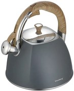 Szary elegancki czajnik z gwizdkiem 3L H6-D19