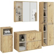 Łazienkowy zestaw mebli dąb artisan + kaszmir S2-E11