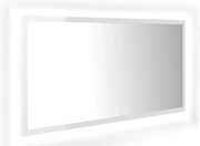 Nowoczesne białe lustro w połysku LED M2-T26