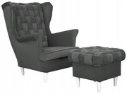 Fotel uszak z podnóżkiem Carol Family Meble