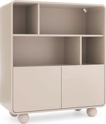 Kaszmirowy nowoczesny regał witryna z szafką R7-A21