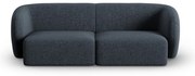Niebieska sofa z tkaniny szenilowej 188 cm Paolo – Milo Casa