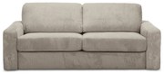 Jasnobrązowa sztruksowa rozkładana sofa 195 cm Nona – Makamii