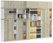 Zestaw szaf MIRELLI, typ D, szafka, biały/dąb sonoma