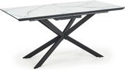 Stół rozkładany DIESEL 160(200)x90 biały marmur/czarny