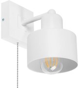 Biały kinkiet LED SHWD-WE10x10WE jednopunktowy z litego drewna z włącz