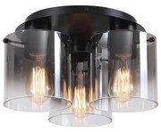 Searchlight 88911-3BK - Lampa sufitowa SWEDEN 3xE27/60W/230V śr.39 cm czarna/przydymiona
