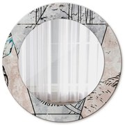 Abstrakcja zwierzęta Lustro dekoracyjne okrągłe