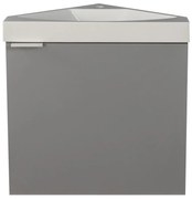 Szafka narożna wisząca pod umywalkę szary mat - 56 cm - MANODO