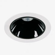 Downlight Led Wpuszczany Z Okrągłą Ramką Ø7 Cm Z Aluminium Luisiana Biały - Czarny & Biała Ciepła 2700 K & 6 W & 38º - Sklum