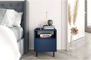Granatowa nowoczesna szafka nocna Dancan MIRKA