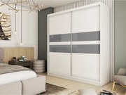 Dwudrzwiowa szafa przesuwna Figo grafit 200 cm lakobel do wyboru