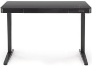 Nowoczesne regulowane czarne biurko P8-B06