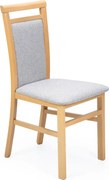 Klasyczne krzesło tapicerowane tkaniną dąb artisan + szary H1-D61