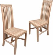 Krzesła ogrodowe teakowe Divero BOLERO 2 szt. składane