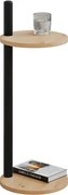 Minimalistyczny stolik pomocniczy dąb artisan + czarny  F8-A06