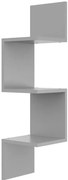 Szara wisząca półka ścienna narożna H0-H56