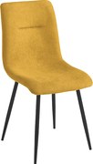 Komplet 2 żółtych krzeseł "Nymara" z czarnym stelażem cm 45x59 90h