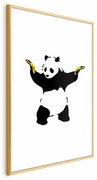 Plakat Panda with Guns 60x90 cm z ramą złotą z marginesem ARTGEIST B