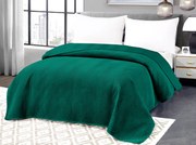 Zielona aksamitna narzuta na łóżko ARROW VELVET Rozmiar: 200 x 220 cm