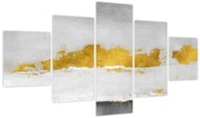 Obraz - Złote i szare pociągnięcia (125x70 cm)