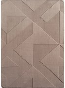 Dywan nowoczesny 3D Pompei Geometryczny beżowy 80 cm x 150 cm