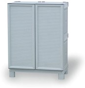 Szafa plastikowa półkowa, , 700 x 390 x 920 mm, szara