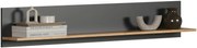 Półka ścienna 150 cm grafit + dąb evok N7-B38