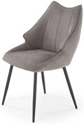 Popielate kubełkowe krzesło tapicerowane R3-T51