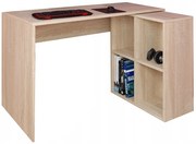 Biurko narożne komputerowe z regałem dąb sonoma R1-R19