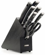 Wüsthof CLASSIC IKON 8-częściowy zestaw noży kuchennych w stojaku, jesion/czarny